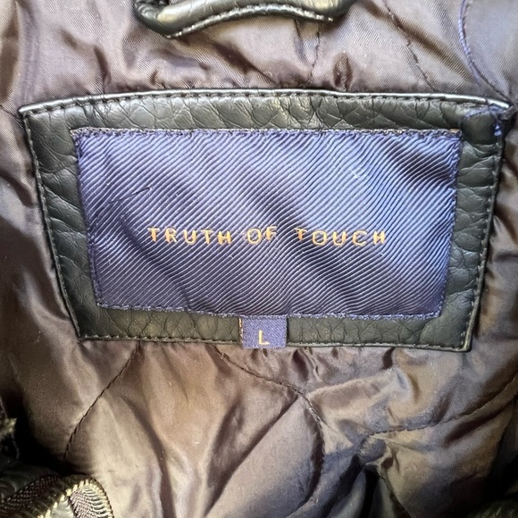 Truth Of TOUCH Vegan Leather Jacket  NWT  $139 - Picture 6 of 7